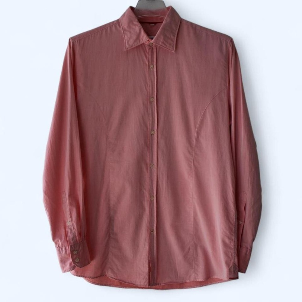 Balmain Paris‎ Men's Long Sleeve Dress Shirt Pink Button Up Classic Fit